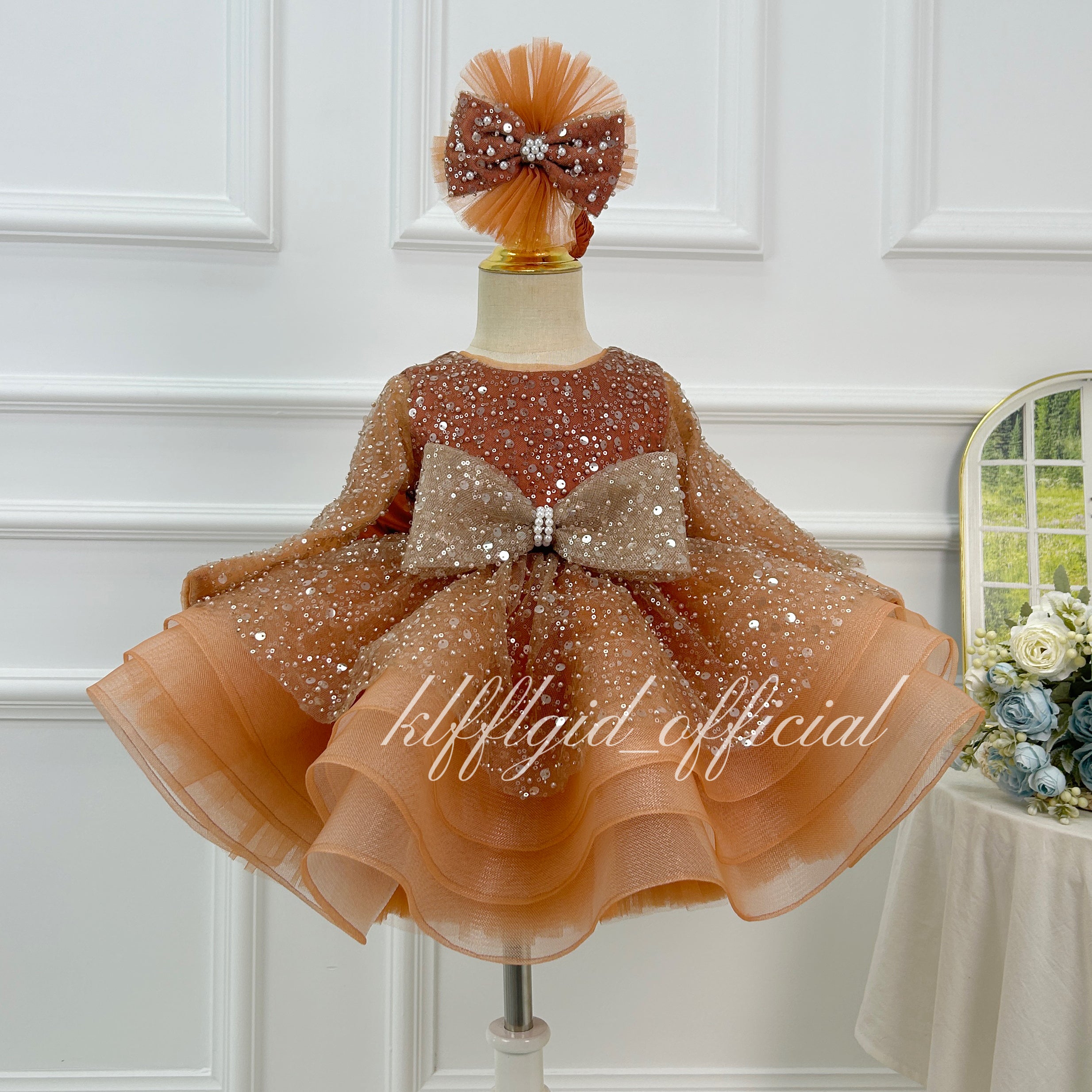 Baby Birthday Dress Princess  Flower Girl Dress Theme Party ｜KLFFIGID