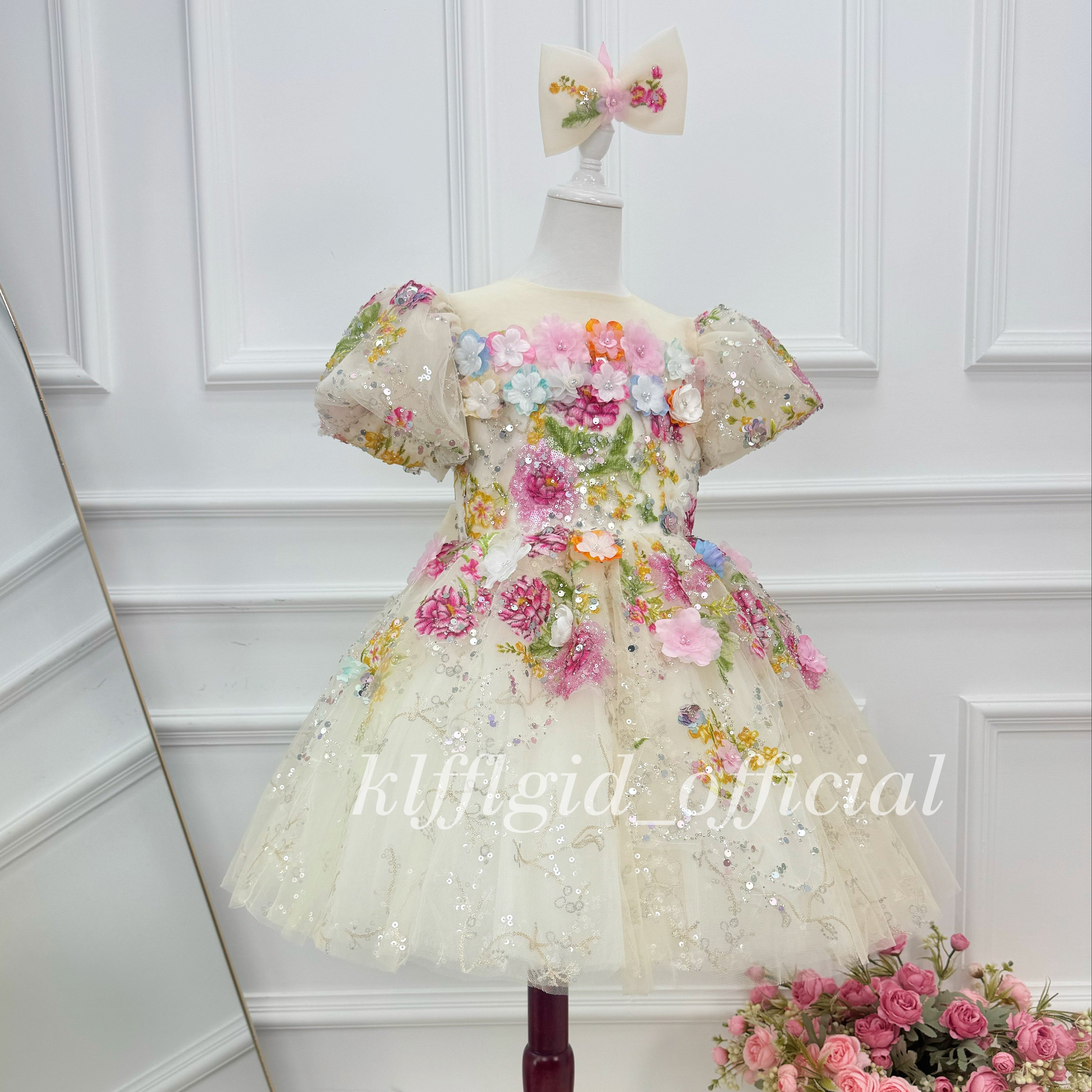 Toddler Party Dress Flower Girl Gown Baby pageant Dress | KLFFIGID
