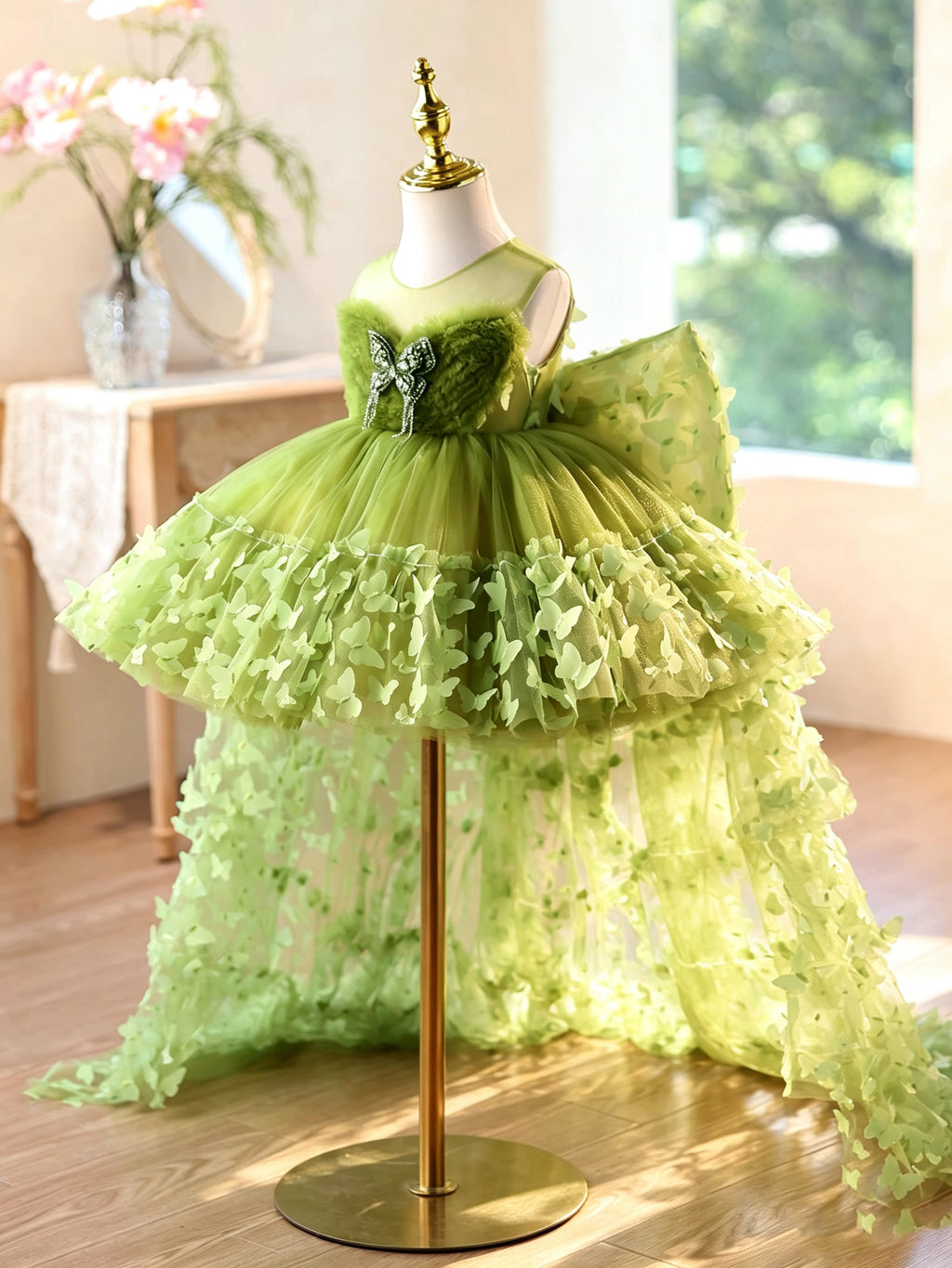Wedding flower girl dress Baby Birthday Dress Elegant pageant gown｜KLFFIGID
