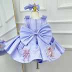 Baby Birthday Dress Gorgeous Flower Girl Dress Floral Embroidery Dress ｜KLFFIGID