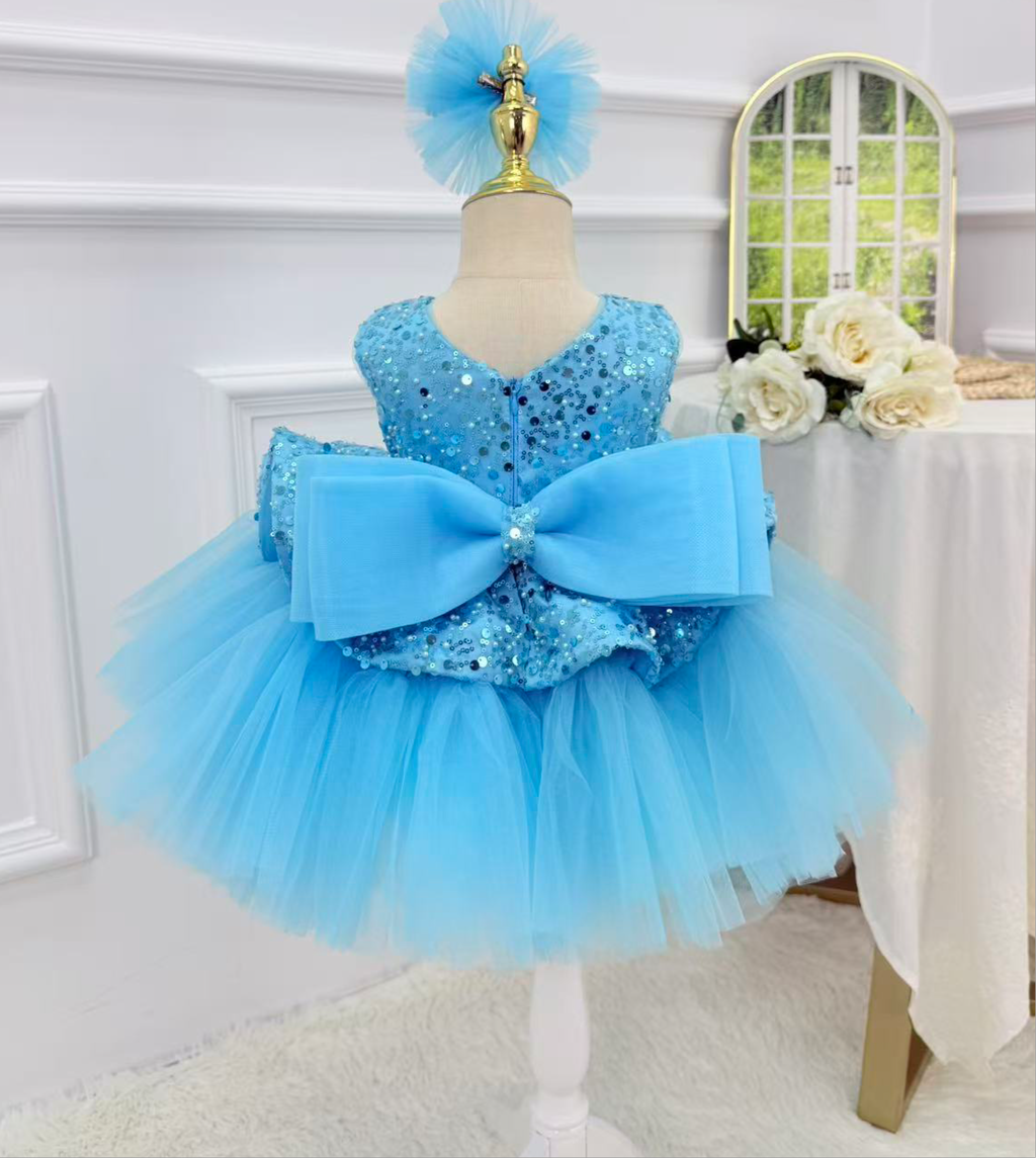 Elegant Sequin Baby Girl Birthday & Flower Girl Dress | KLIFFIGID