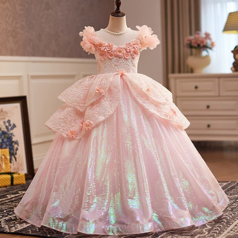 3-12 years old beauty pageant party evening dress, wedding girl dress, birthday party girl princess dress