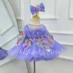 3D Floral Fairy Dress Baby's First Birthday Dress Wedding flower girl｜KLFFIGID