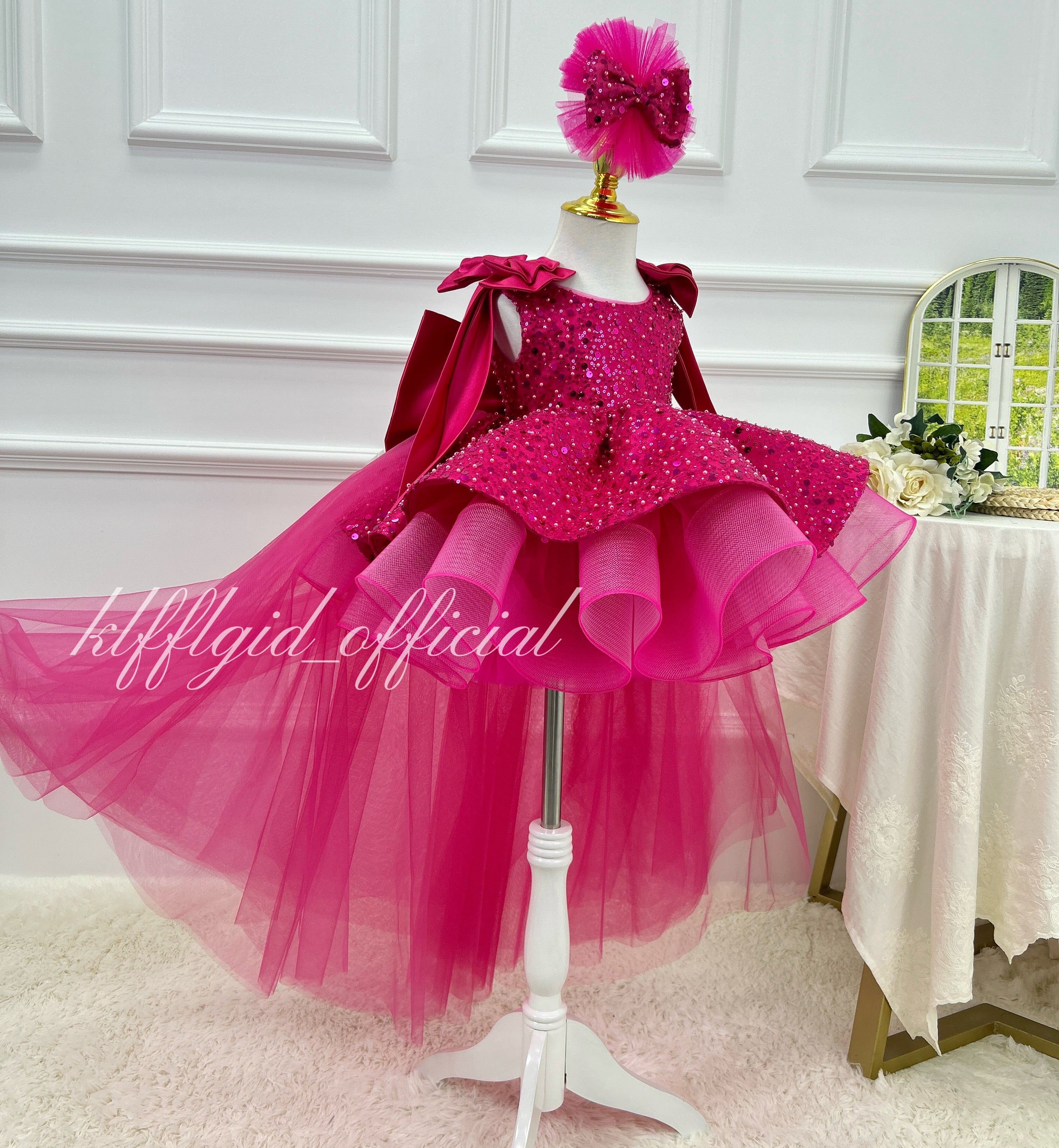 Birthday Dress Pageant Dress for Girls Wedding Ceremony skirt | KLFFIGID