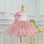 One-Shoulder Bow Princess Wedding Pageant Dress | KLFFIGID