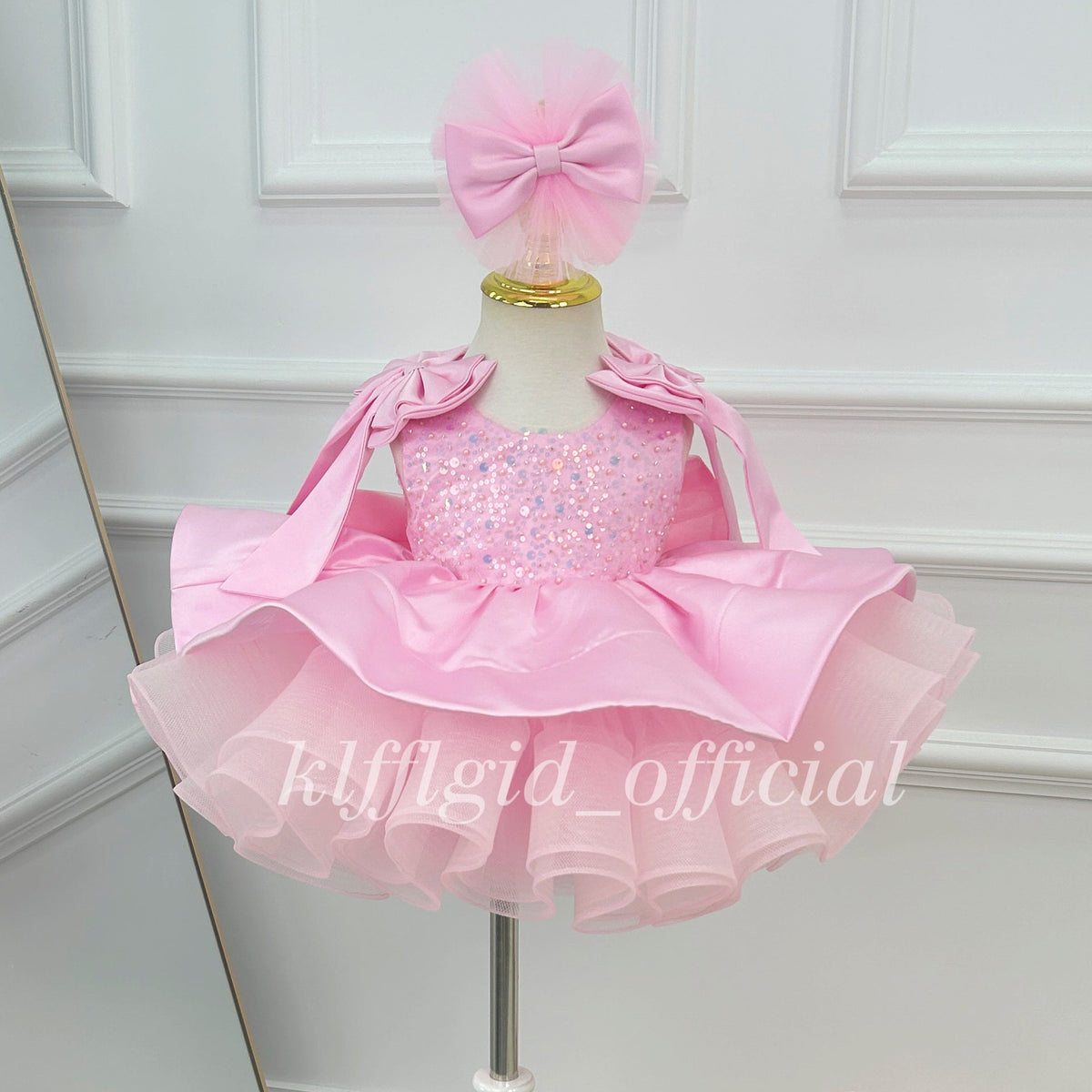 Baby Pageant Dress Birthday Party Dress Girls Sparkly Ball Gown｜KLFFIGID