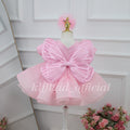 Baby's Birthday Dress with a Large Bow Glamorous pageant gown | KLFFLGID
