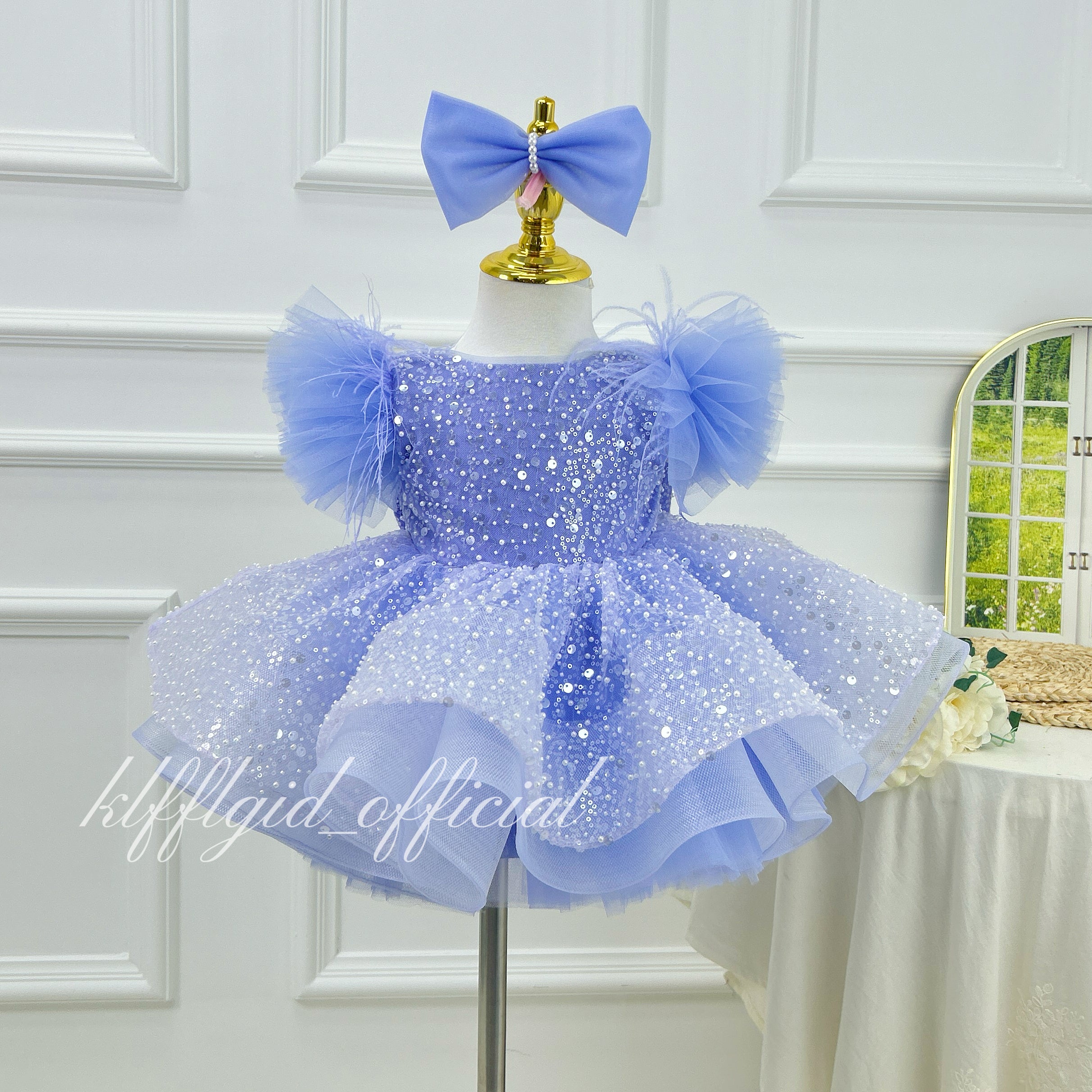 Toddlers Birthday dress Glamorous pageant gowns for girls  | KLFFLGID