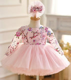 Girls Fluffy Embroidered Princess Dress Christmas Party Dress | KLFFIGID
