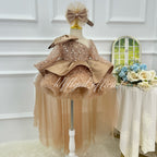 Baby 1st Birthday Luxury Sequin Dress for Little Girls | KLFFIGID