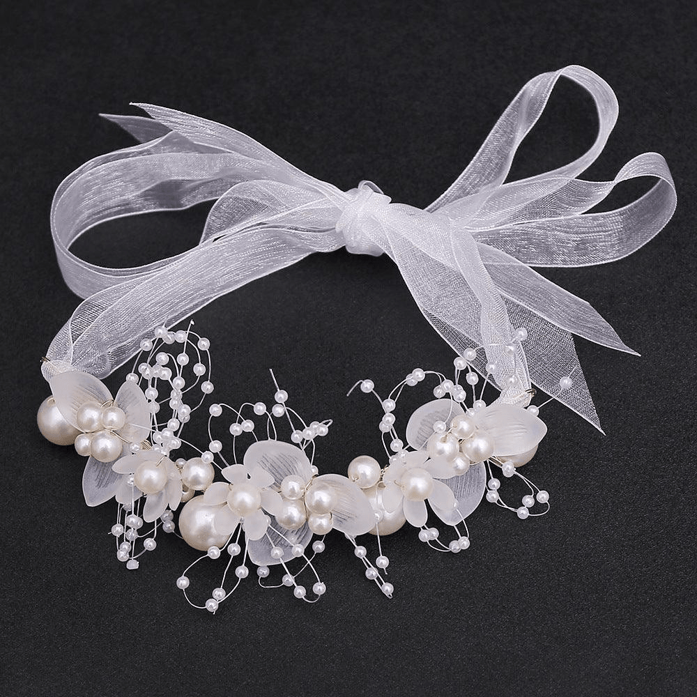 Princess Style Floral Bracelet Elegant Pearl Bracelet Glimmering Floral Bracelet