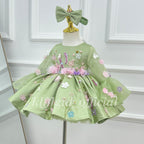 1-year-old baby birthday dress gorgeous Wedding flower girl dress Baby Party Frock | KLFFLGID