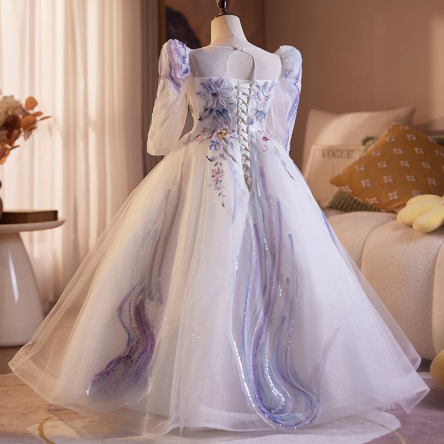3rd birthday party dress, photo shoot dress for special occasions, party ceremony girl princess dress, girl pageant dress