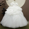 Blue girl princess dress, birthday party ceremony maxi dress, children's dress