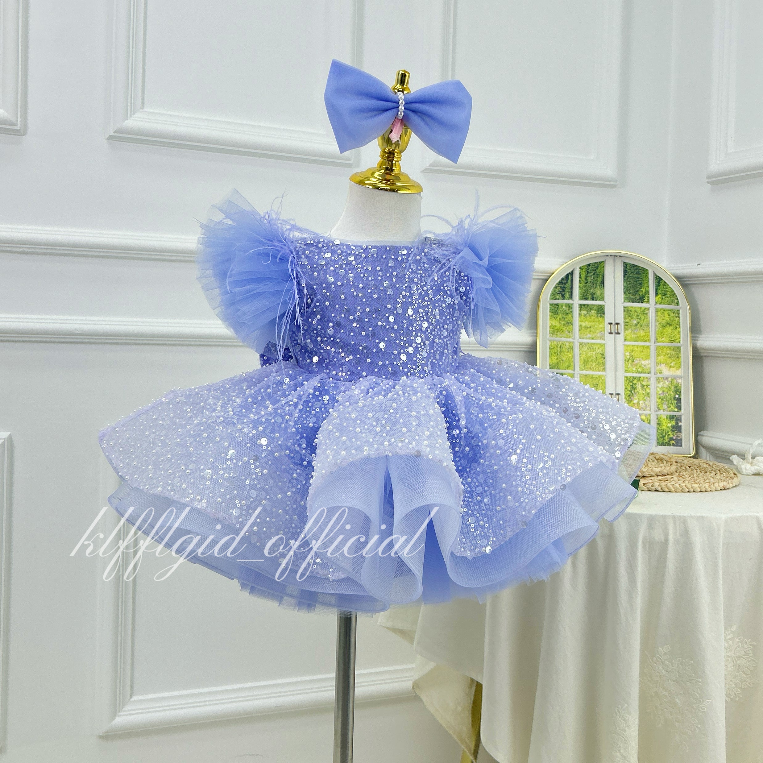 Toddlers Birthday dress Glamorous pageant gowns for girls  | KLFFLGID
