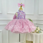 Fashion Girls' Halter-Neck Pageant Dress Baby's First Birthday Dress | KLFFIGID