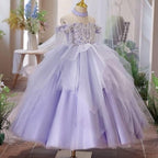 Pearl embroidery high-end stage performance banquet party girl princess dress