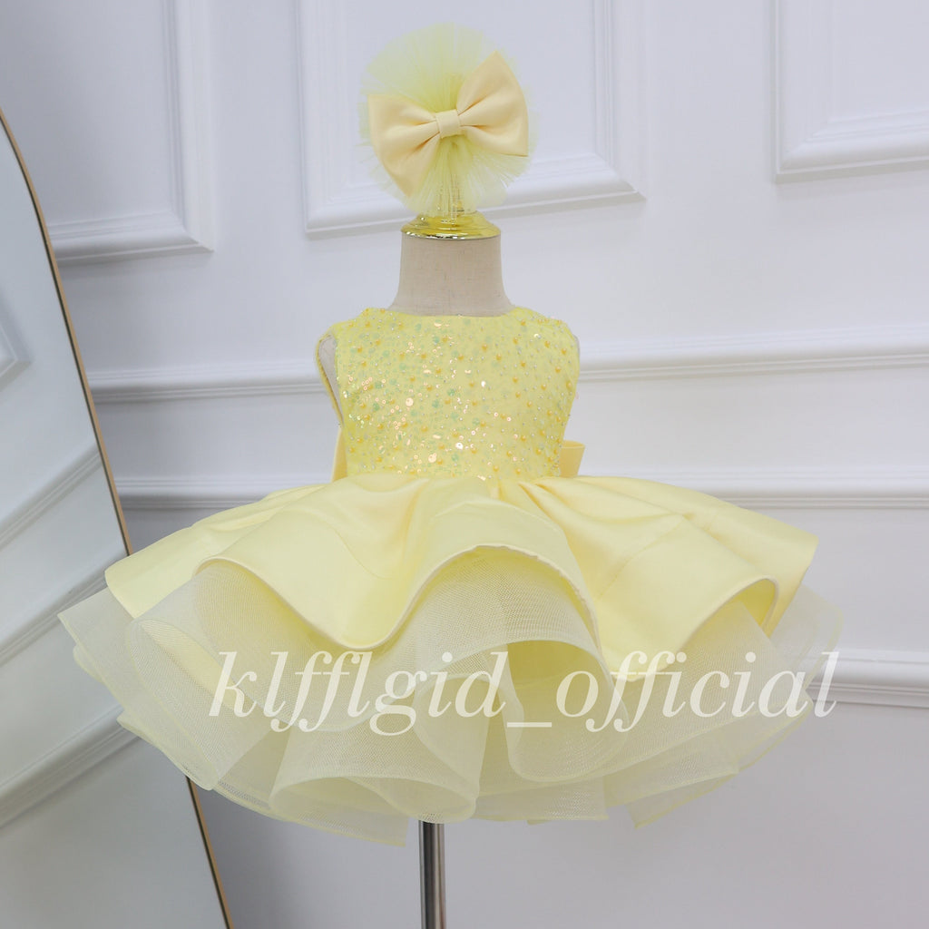 KLFFLGID Girls Sequined Backless Princess Dress Baby Birthday Dress Wedding Girl Dress