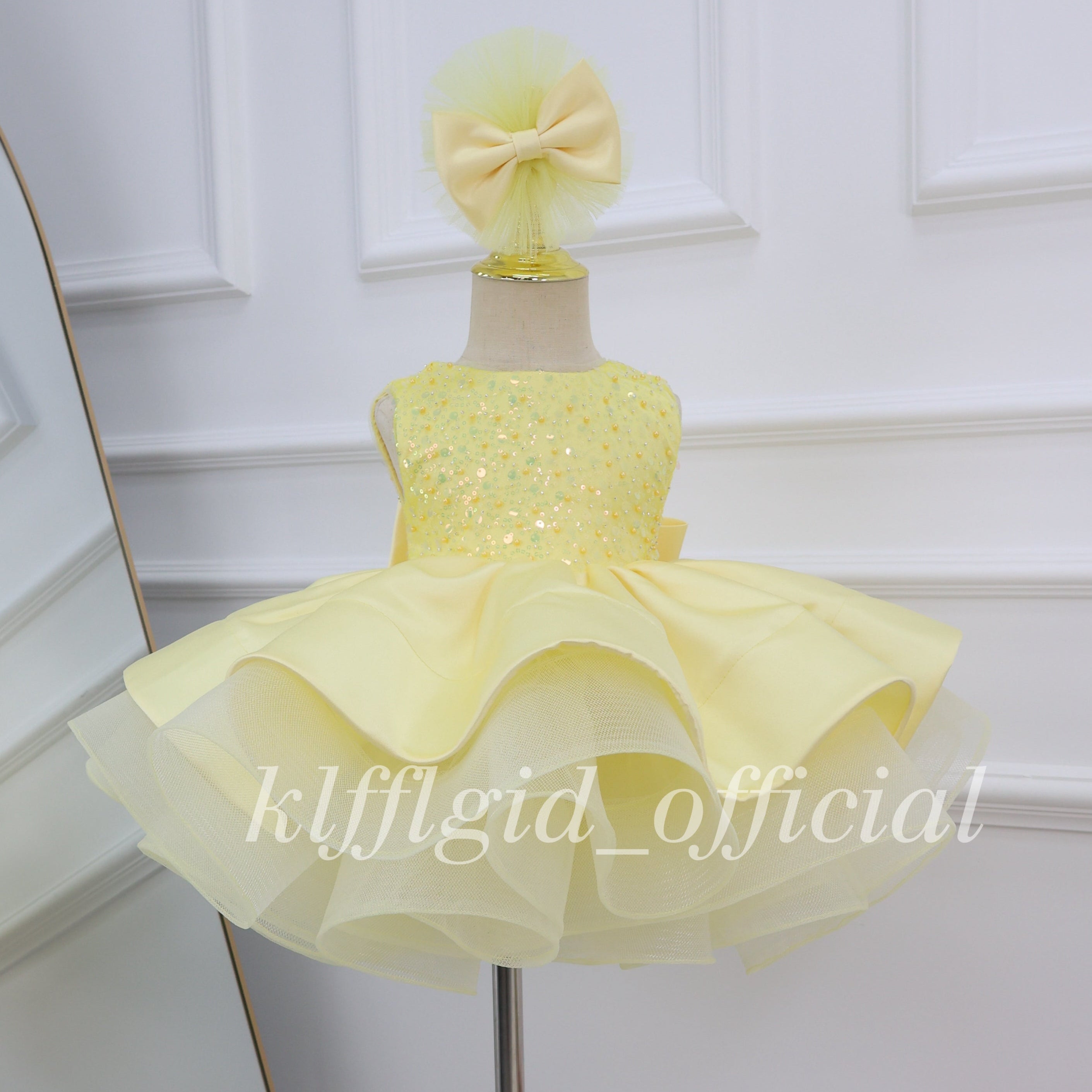 Gorgeous 1st Birthday Sequin Princess Dress for Girls | KLFFIGID