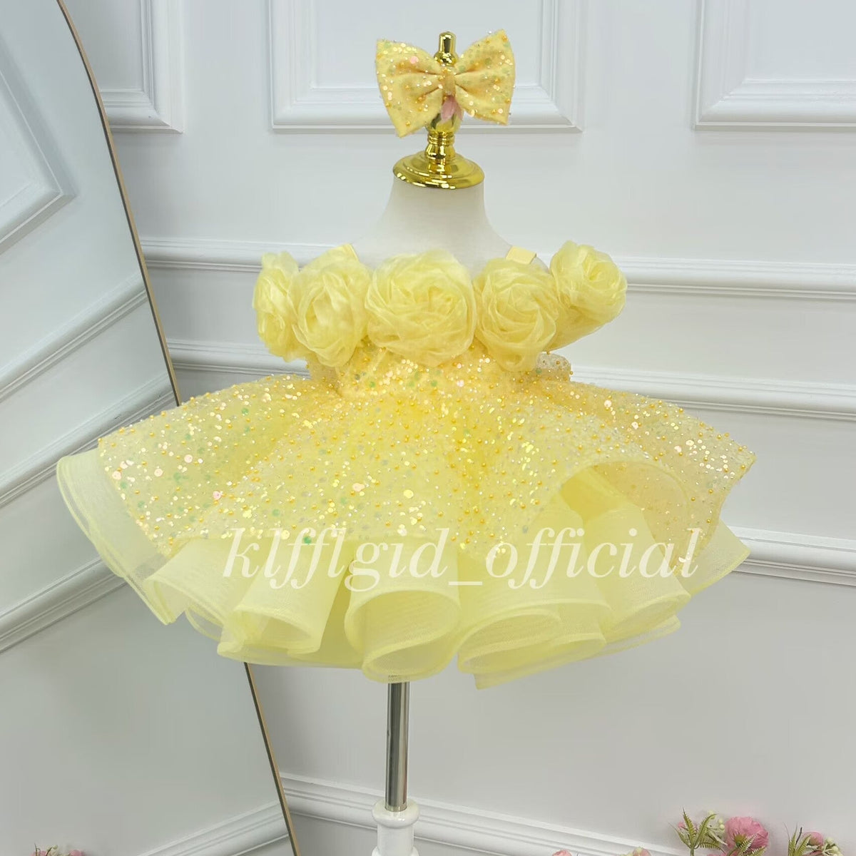 Girls' Wedding Dress Toddler Party Dress Luxury Couture | KLFFIGID