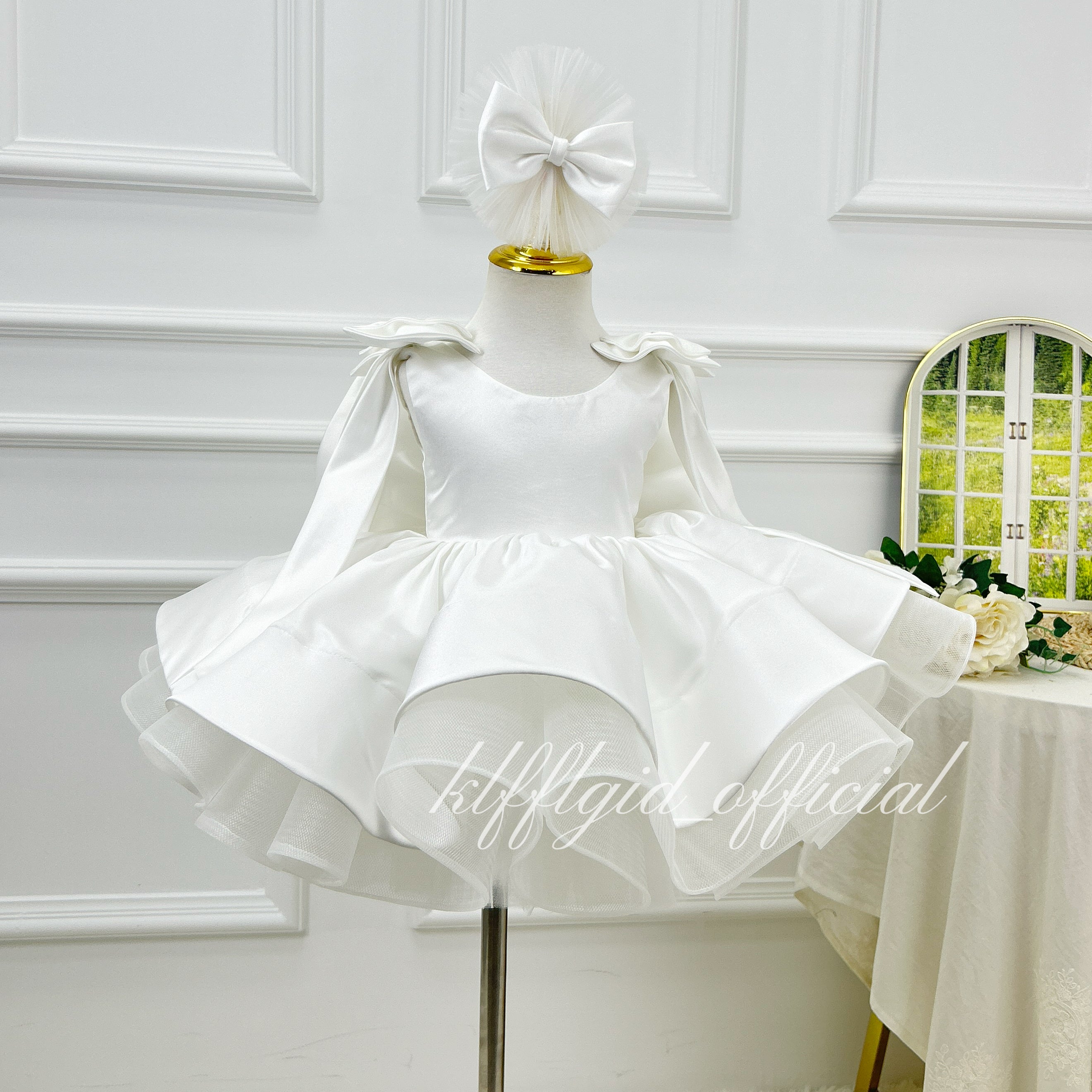 Baby First Birthday Cute Wedding Ceremony Dress | KLFFIGID