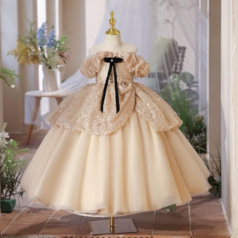 Banquet high-end party evening dress performance wedding girl princess dress