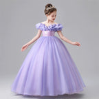 Girls party dress. Pearl sequin one-shoulder maxi dress, suitable for special occasions, evening dresses, Christmas red dresses for girls
