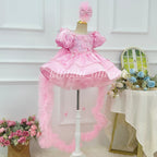 Luxury Large Bow Girls Couture & First Birthday Dress | KLFFLGID