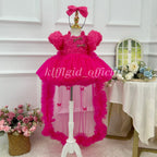 Baby Birthday Dress Floral pageant dress for girls Wedding flower｜KLFFIGID