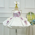 Baby Birthday Dress Gorgeous Flower Girl Dress Floral Embroidery Dress ｜KLFFIGID