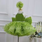 Birthday dress for girls Elegant pageant gown Green party dress｜KLFFIGID