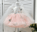 Embroidered Puffy Mesh Tutu Party Dress for Girls Princess | KLFFIGID