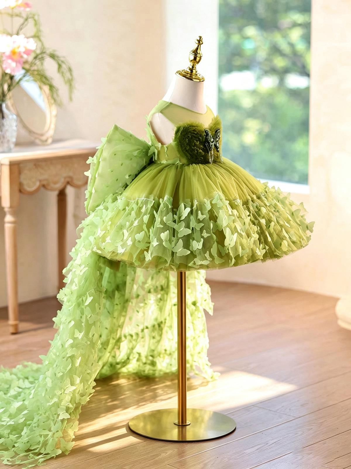 Wedding flower girl dress Baby Birthday Dress Elegant pageant gown｜KLFFIGID