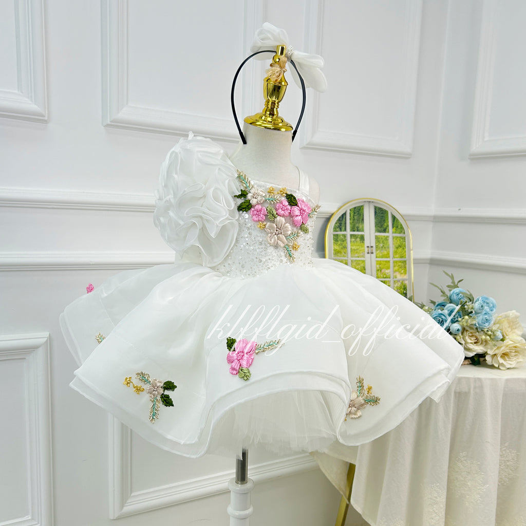 Baby 1st Birthday & Wedding Flower Girl Fairy Dress | KLFFIGID