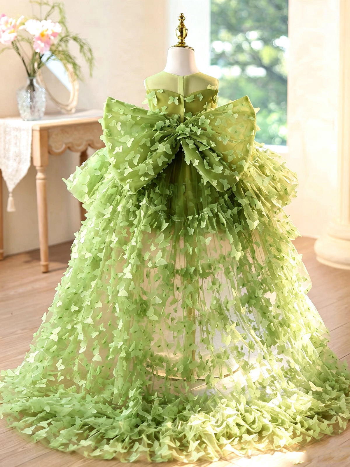 Wedding flower girl dress Baby Birthday Dress Elegant pageant gown｜KLFFIGID