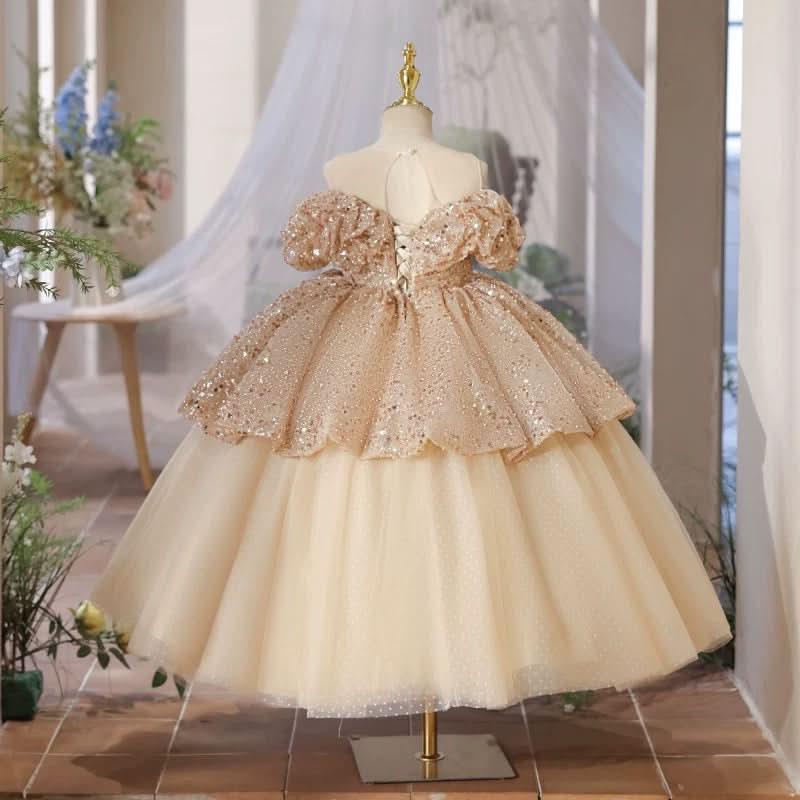 Banquet high-end party evening dress performance wedding girl princess dress