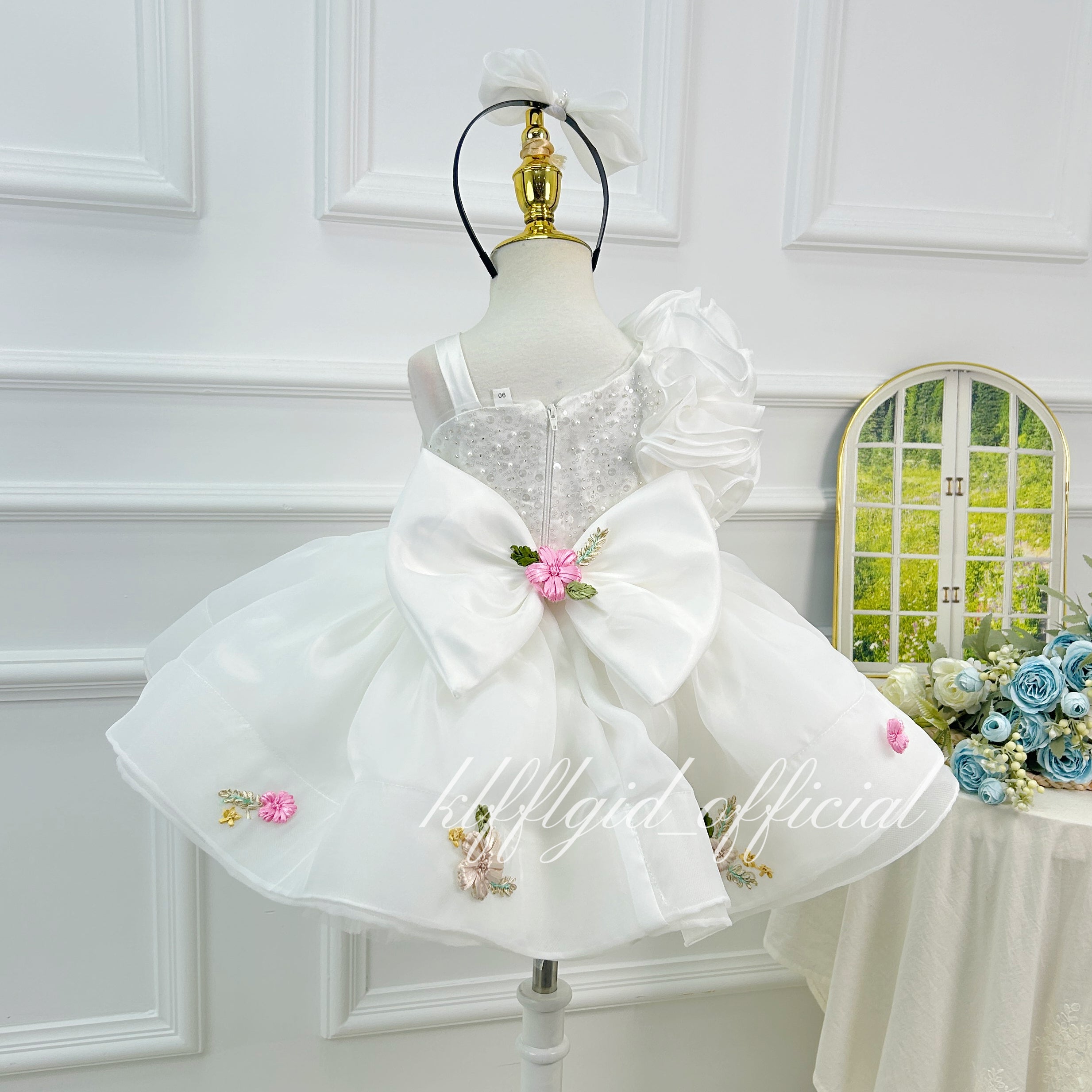 Baby 1st Birthday & Wedding Flower Girl Fairy Dress | KLFFIGID