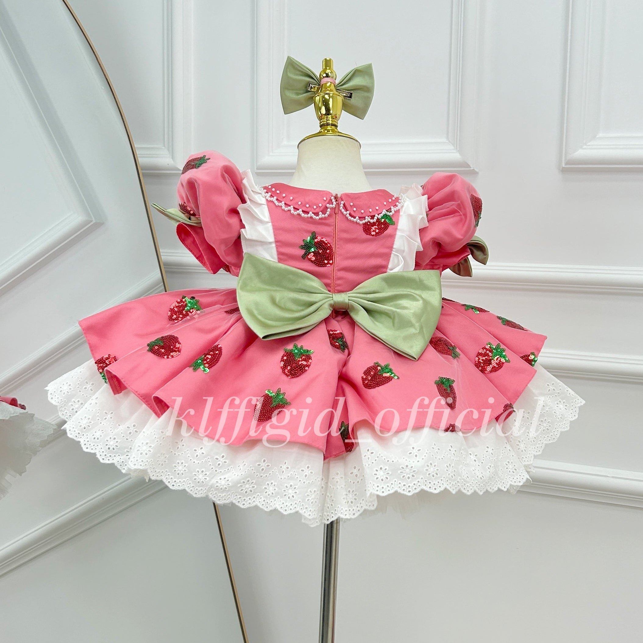 Fashion Baby's Birthday Dress Sweet Strawberry Party Dress | KLFFIGID
