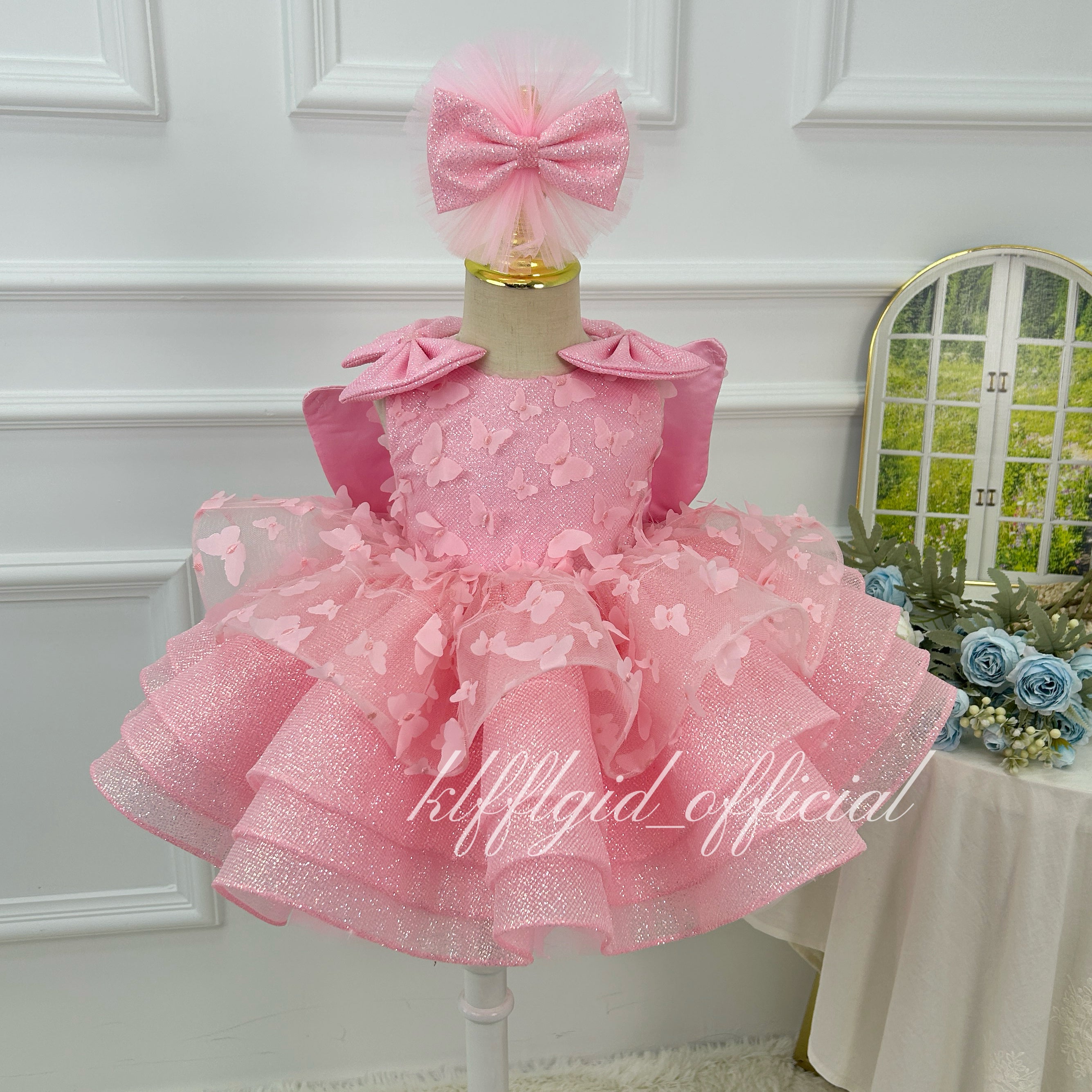 Sparkly Baby Girl Princess Dress for 1st Birthday & Photoshoots | KLFFIGID