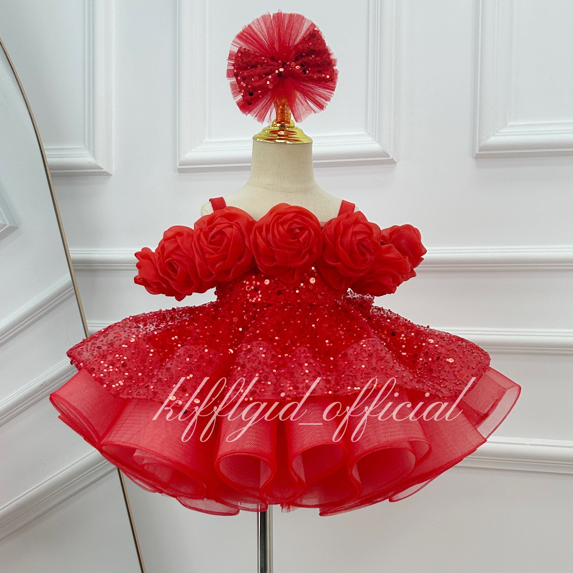 Girls' Wedding Dress Toddler Party Dress Luxury Couture | KLFFIGID