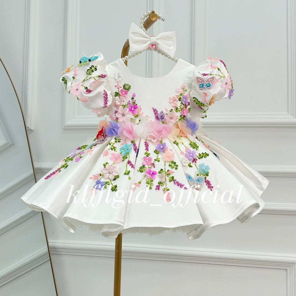Birthday Dress for Baby Girls Luxurious pageant gown Girls Sparkly Ball Gown｜KLFFIGID