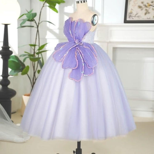 3-12 years old celebration stage performance children's dress beautiful mesh long skirt