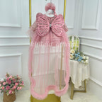 Burgundy Butterfly Wing Tulle Birthday Dress for Girls | KLFFLGID