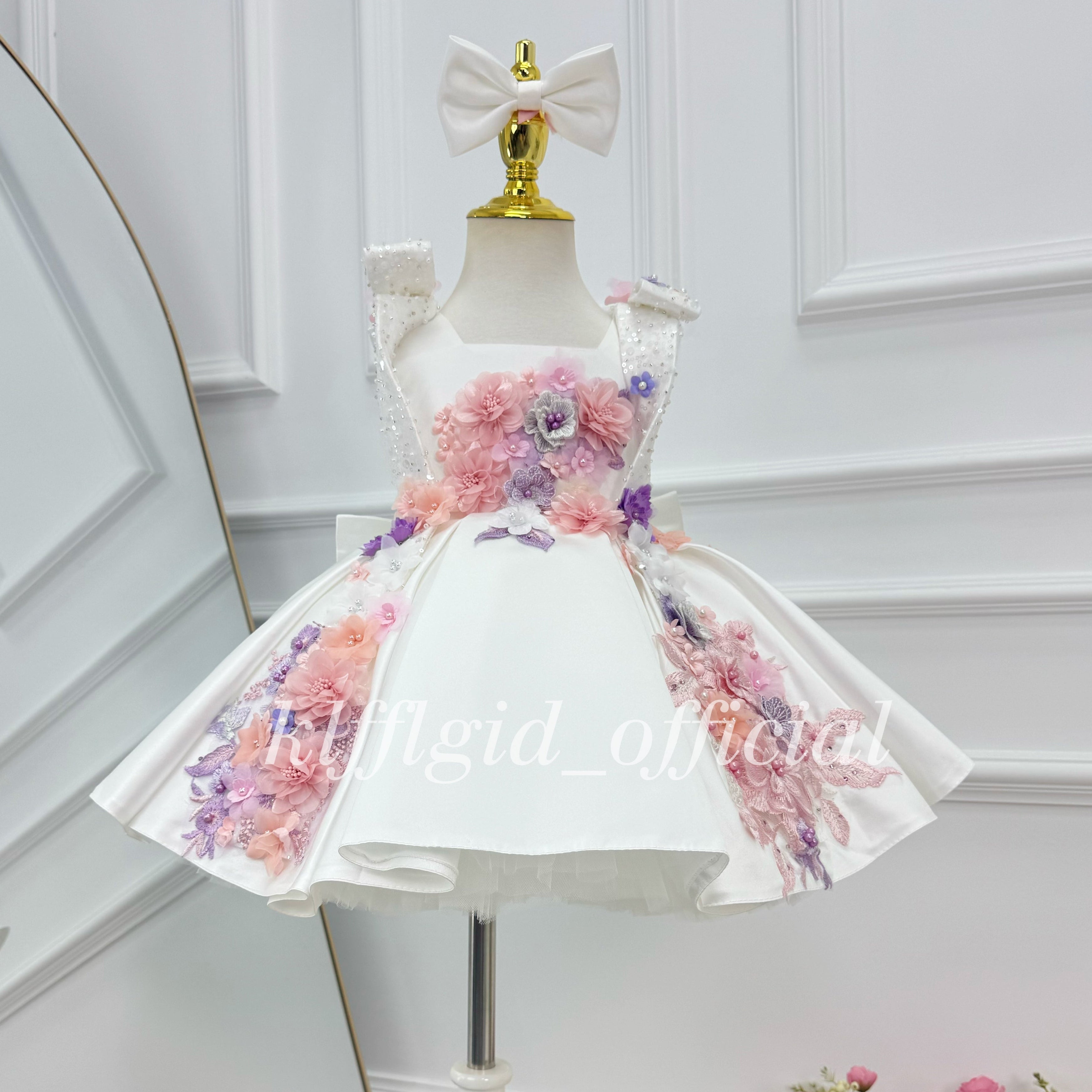 Girls Birthday Dress Gorgeous floral flower girl dress | KLFFIGID