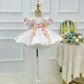 Embroidered Floral Short-Sleeve Flower Girl & Toddler Photo Dress | KLFFIGID