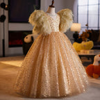 Sequined maxi dress, dress for girls aged 3-12, wedding dress, prom princess dress