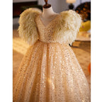 Sequined maxi dress, dress for girls aged 3-12, wedding dress, prom princess dress