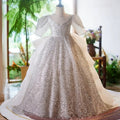 Elegant children's evening dress  Sequined dresses for girls aged 3-15, long dresses for girls, wedding dresses, flower girl train dresses