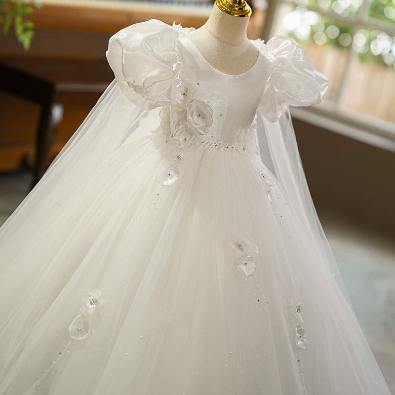 Wedding evening gowns, floral dresses, tulle capes, prom dresses for girls, princess dresses for girls.