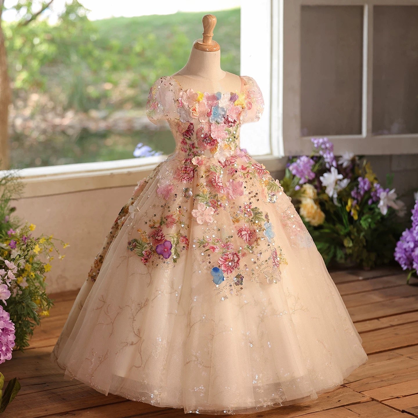 Girls' dresses, dresses for girls aged 3-12, elegant flower girl dresses, floral dresses for girls, party dresses for baby princesses.